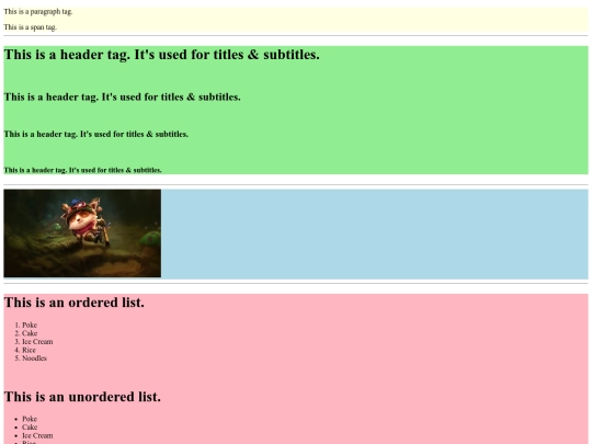 HTML/HTMLExamples screenshot