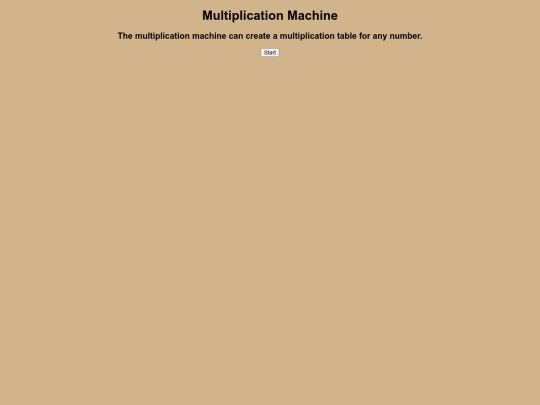 MultiplicationMachine screenshot