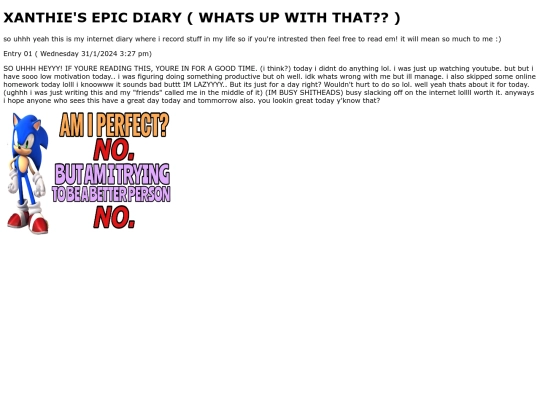 diary screenshot