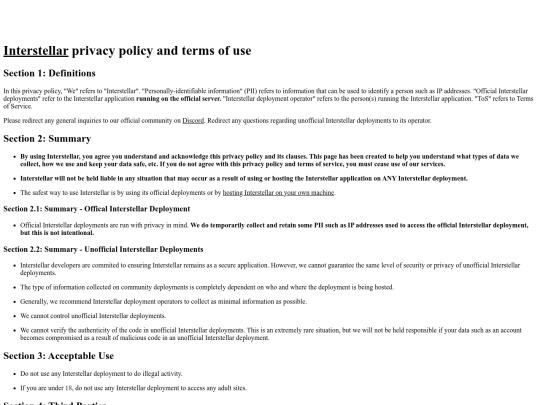 static/tos screenshot