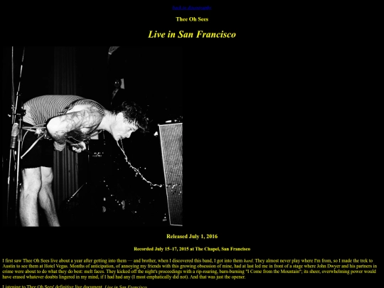 discography/entries/livesf screenshot