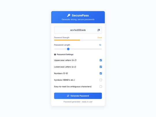 BizToolsPro/tools/PasswordGenerator screenshot