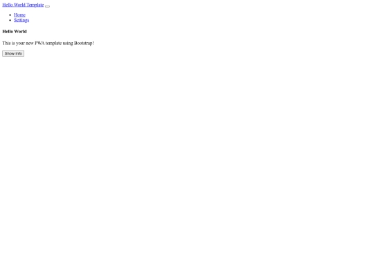 projects/PWA Template screenshot