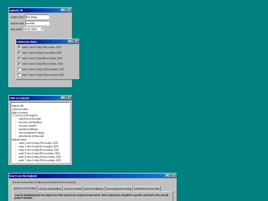 logbook screenshot