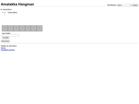 Amatakka/Hangman screenshot