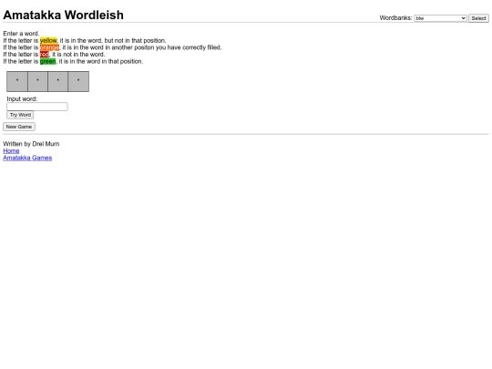 Amatakka/Wordleish screenshot