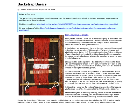 Weaving/BackstrapBasics screenshot