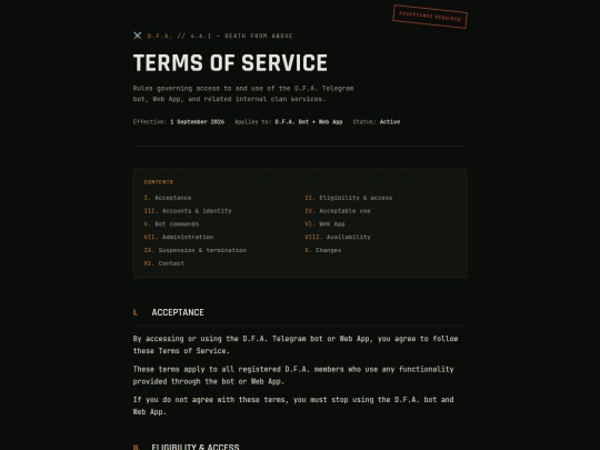 terms screenshot