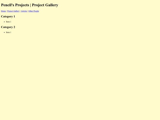 Projects screenshot