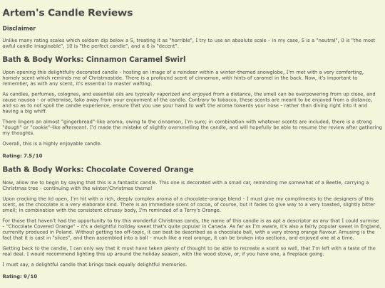 candles screenshot