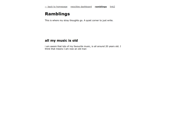ramblings screenshot