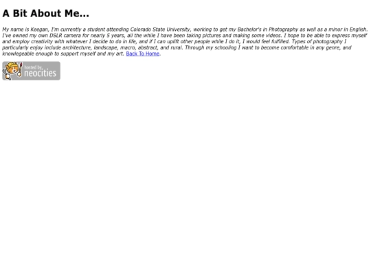 aboutme screenshot