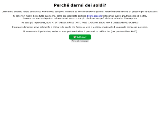 donazioni screenshot