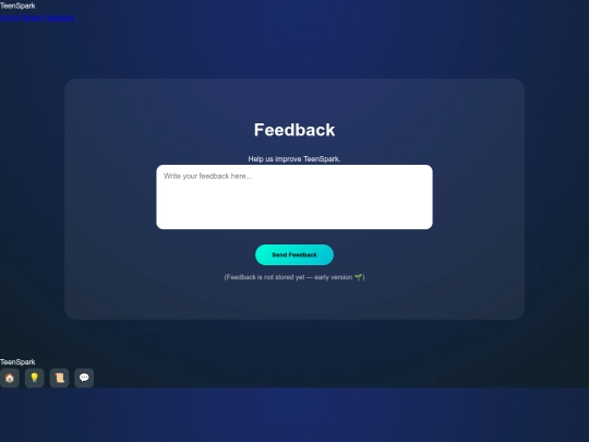 feedback screenshot