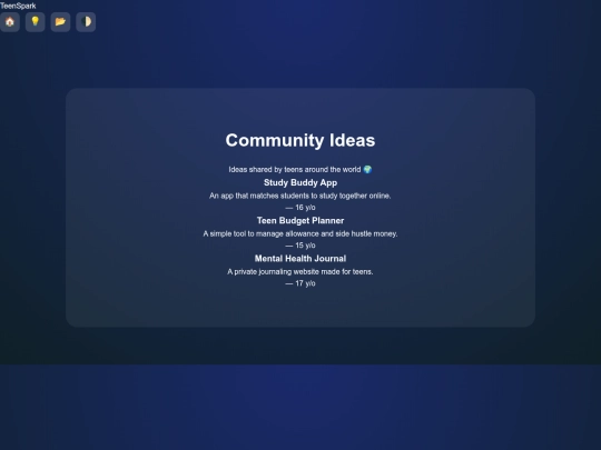 ideas screenshot