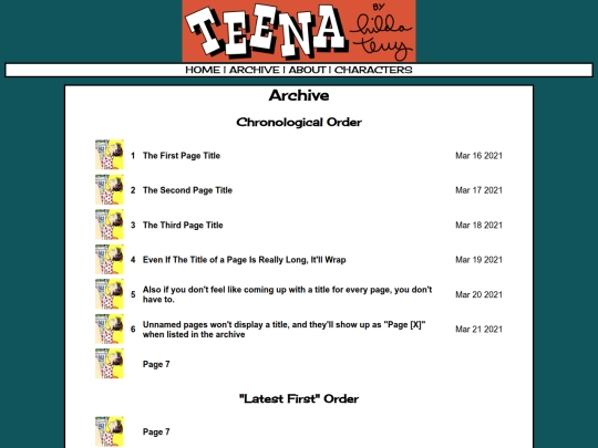 comics/archive screenshot