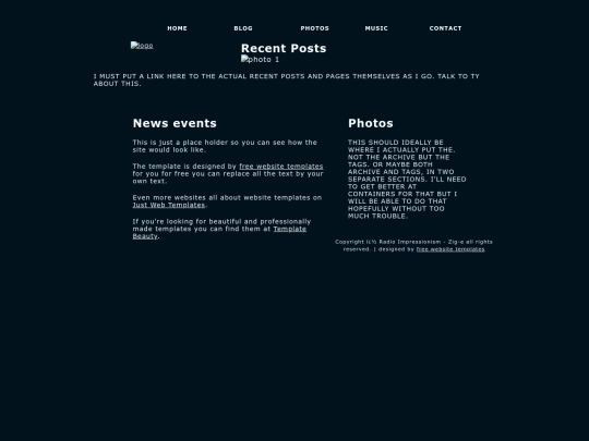 Blog screenshot