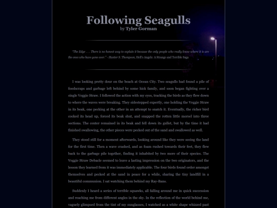 tg/storytime/seagulls screenshot