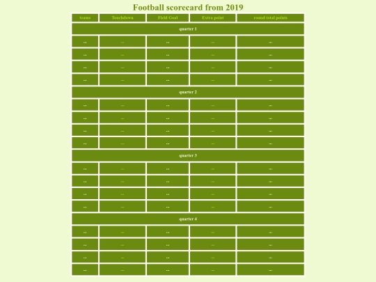 footballscorecard screenshot