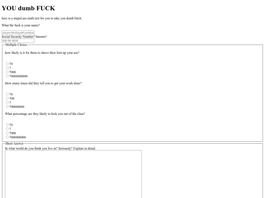 mathtest screenshot