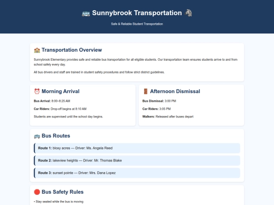 transportation screenshot