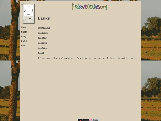 links screenshot