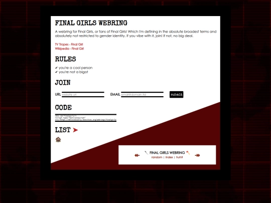 webrings/finalgirls screenshot