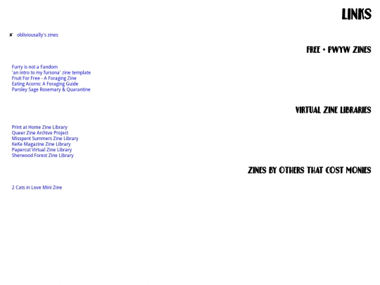 webrings/furzine/links screenshot