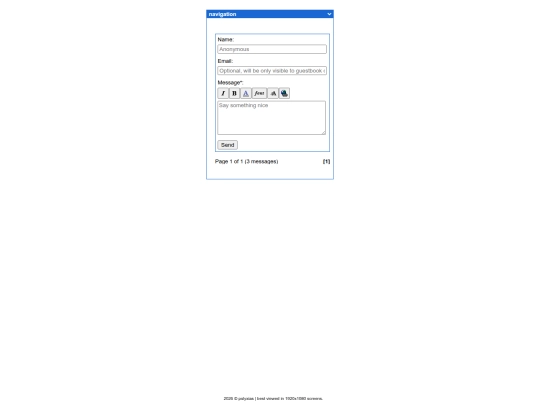 guestbook screenshot