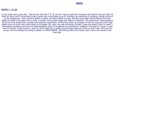 diary screenshot