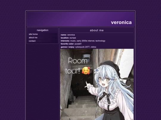 pages/about_me screenshot