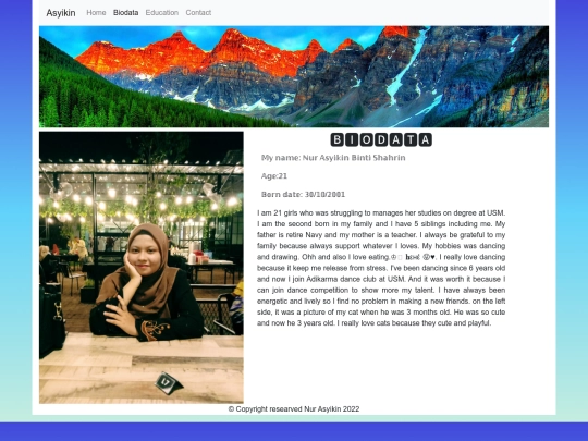 biodata screenshot
