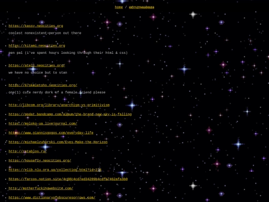 links screenshot