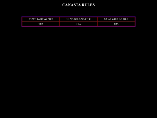 Rules/Canasta/Nasta screenshot
