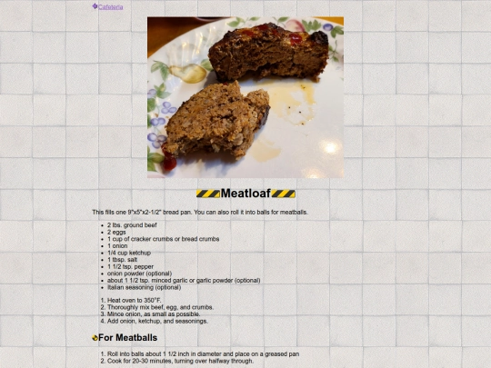 cookbook/beef-meatloaf screenshot