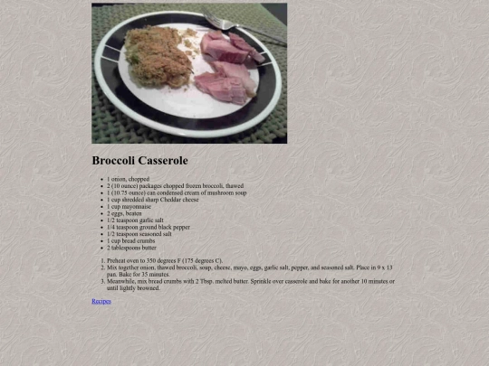cookbook/broccoli-casserole screenshot