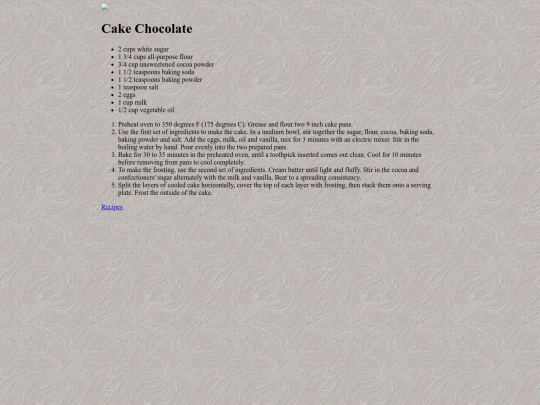 cookbook/cake-chocolate screenshot