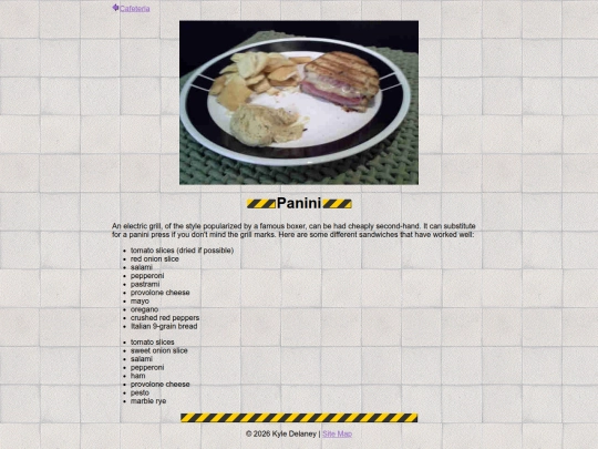 cookbook/panini screenshot