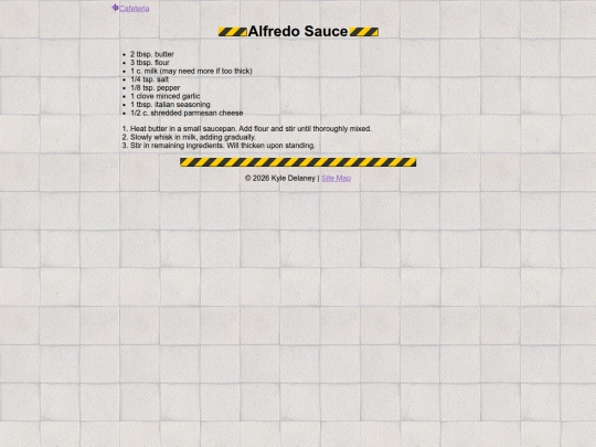 cookbook/white-sauce screenshot
