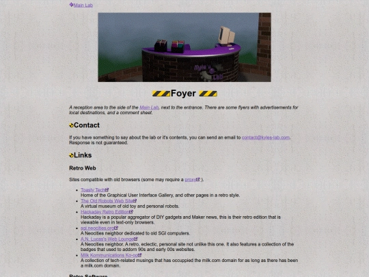 links screenshot