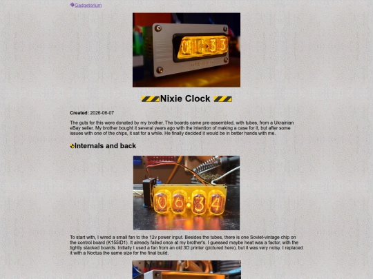 nixie-clock screenshot