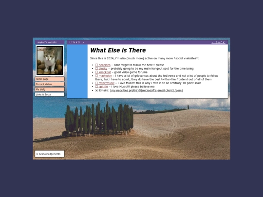 links screenshot