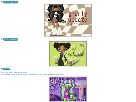 dollz/changelog screenshot