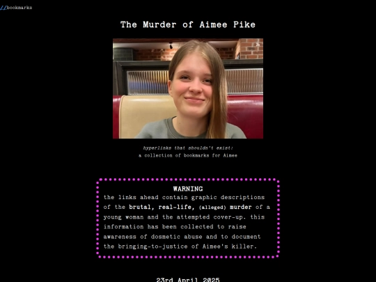 bookmarks/murder-of-aimee-pike screenshot