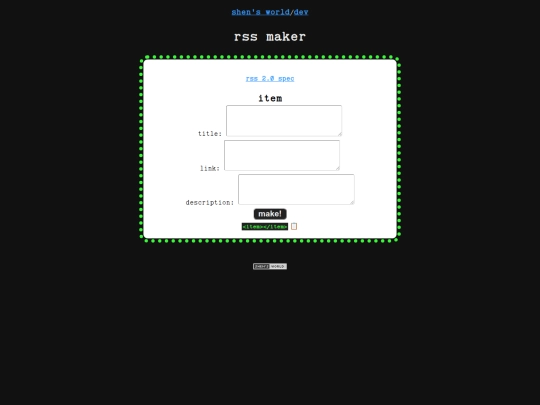 dev/crib-sheets/rss screenshot