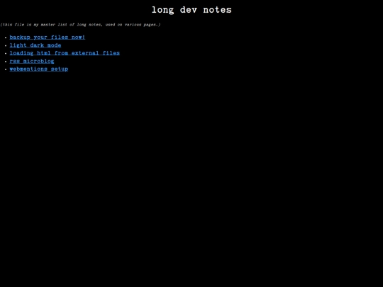 dev/long screenshot