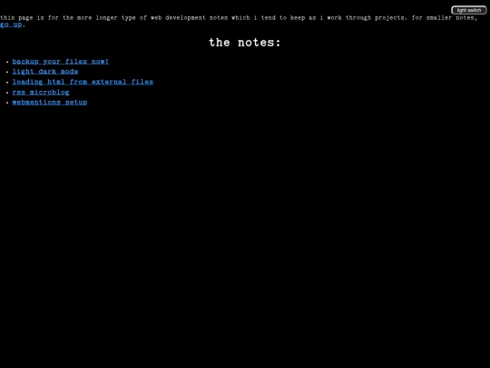 dev/notes screenshot