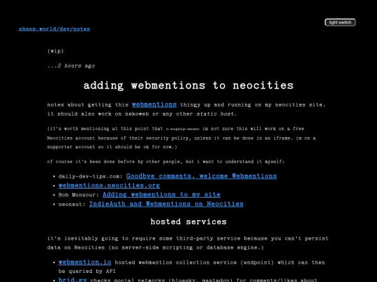 dev/notes/webmentions screenshot