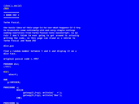 dev/pascal screenshot