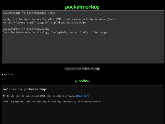 pocketmarkup screenshot